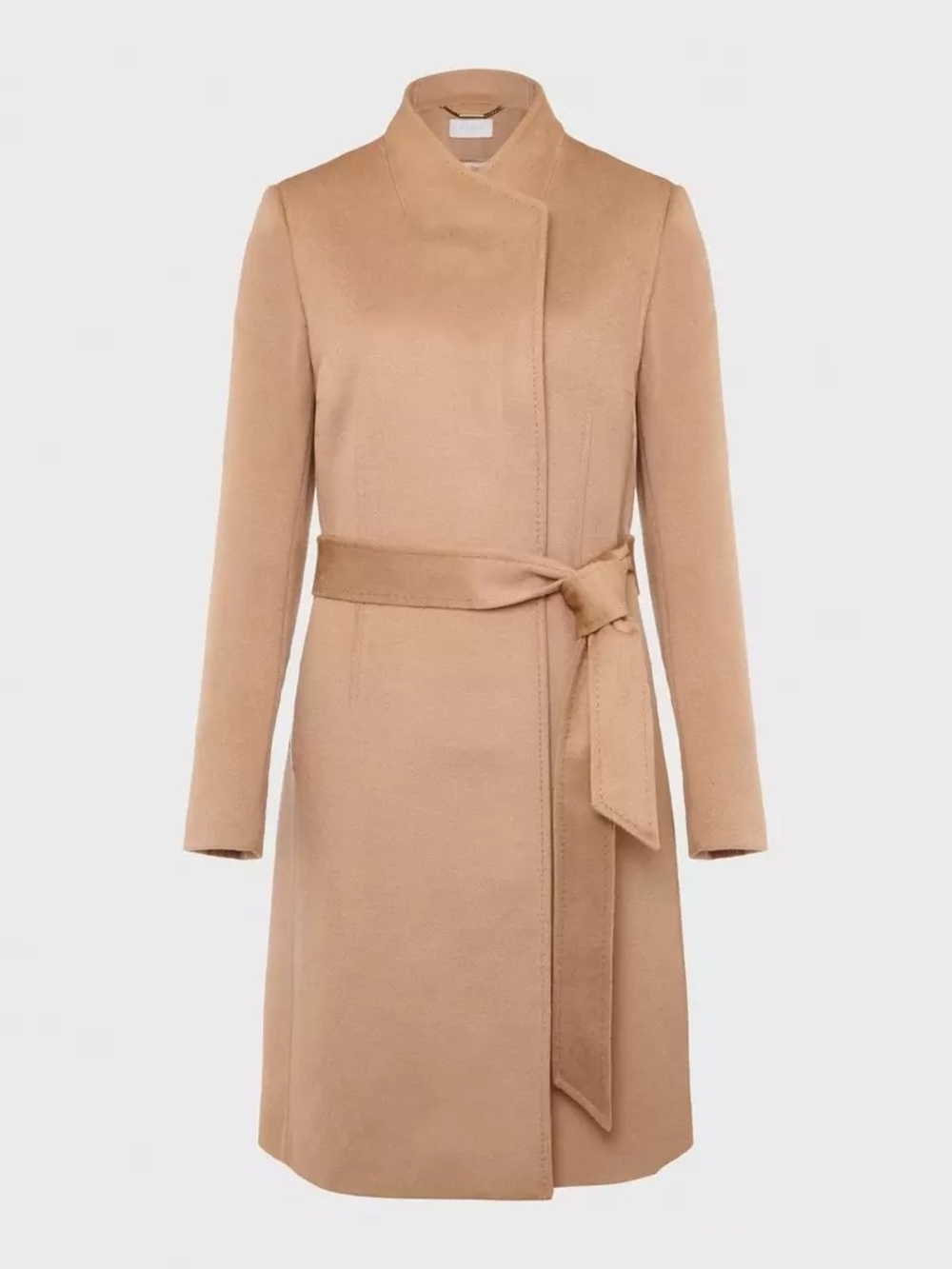 Hobbs London Camel Tie-Waist Wool Blend Coat Dress Size 8